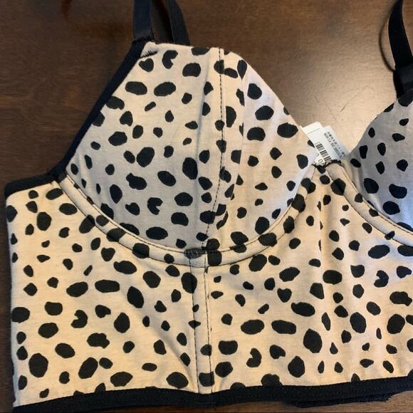 Forever 21 Cheetah Leopard Animal Print Longline Bra 34A - Picture 3 of 5